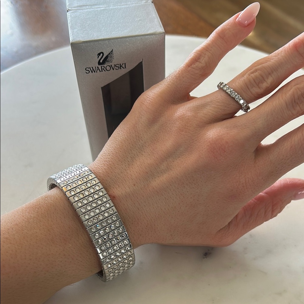 Swarovski Silver Stretch Bracelet